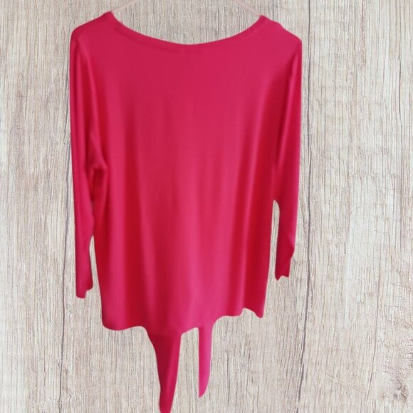 Chicos Womens long Sleeve Top Size 1 Hot Pink - Picture 13 of 14